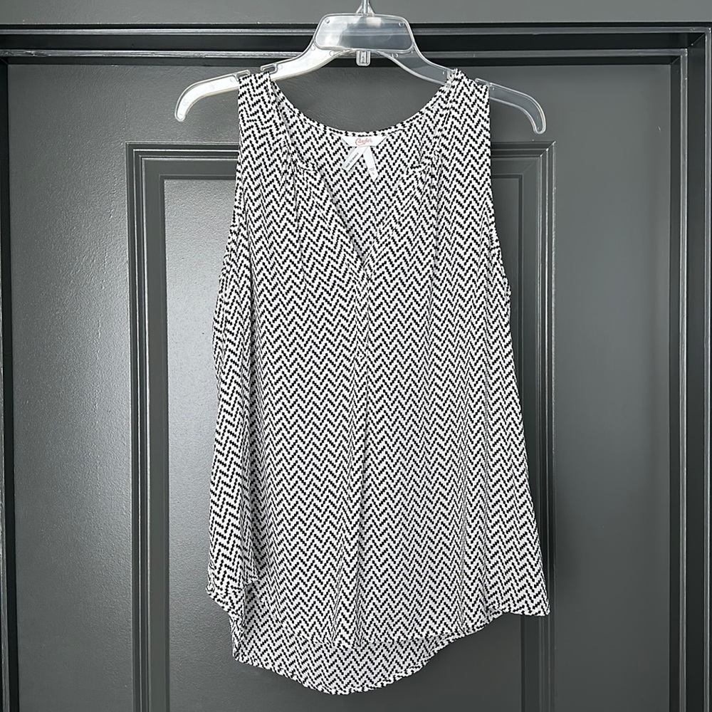 Black and white blouse